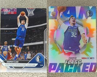 2025-26 Cooper Flagg Topps NBA Hoops Jam Packed Orange Rookie +
2025-26 Cooper Flagg Topps Now Basketball Rookie For 30