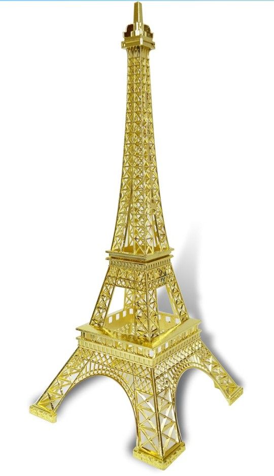 24" Eiffel Tower Statue Decor Alloy Metal, Gold




