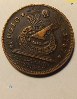 USA 1787 Fugio Copper Large Cent Modern Restrike Coin / Token.