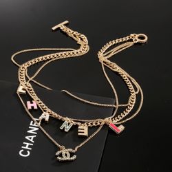 CHANEL fashion multi-layer necklace