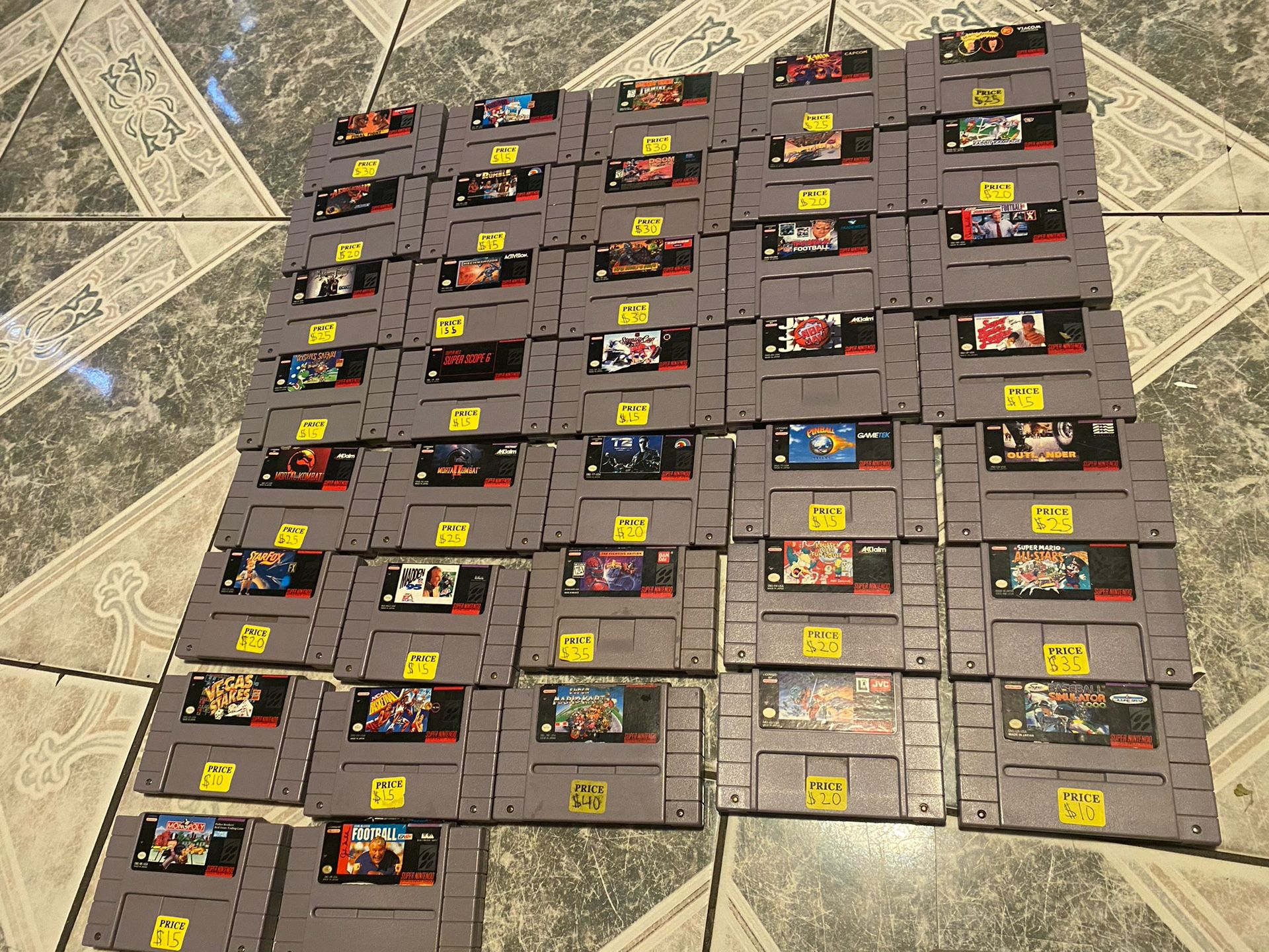 SNES Games Read Description