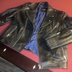 Leather Biker Jacket (Large)