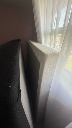 Full sized bed frame and mattress with bed springs