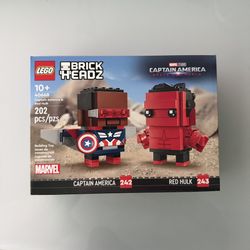 Lego Brickheadz Captain America and red Hulk Brickheadz 40668