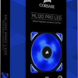 3 package Corsair ML120 Pro LED, Blue, 120mm Premium Magnetic Levitation Cooling Fan 