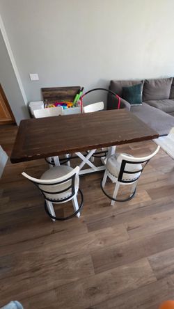 Used Ashley Valebeck counter height dining set
