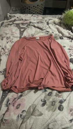 Cupio Pink Long Sleeve Tie-Front Top