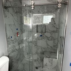 Glass Shower Door puerta De Vidrio 