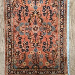 Vintage Rug  2x3ft 1940s 