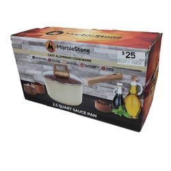 Marble Stone 2.5 Sauce Pan Beige / Tan Small Kitchen Appliance