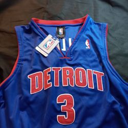 Detroit Pistons Ben Wallace Nike Authentic Jersey Sz56 3XL NBA Blue#3