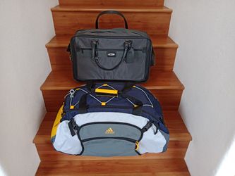 Collapsible 27" Adidas Duffel Bag W/Shoulder Strap And 20"X12"X8" Verdi Carry On Bag W/Shoulder Strap 