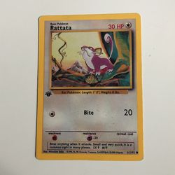 1st Edition Rattata 61/102