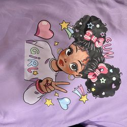Purple Women Sweat Shirt Black Girl Magic, “Fun Girl”