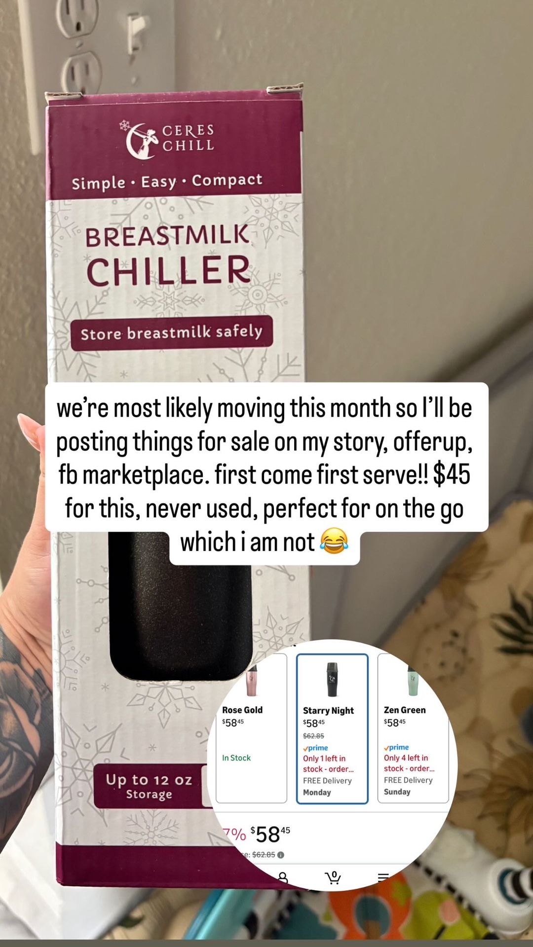 Travel breastmilk chiller