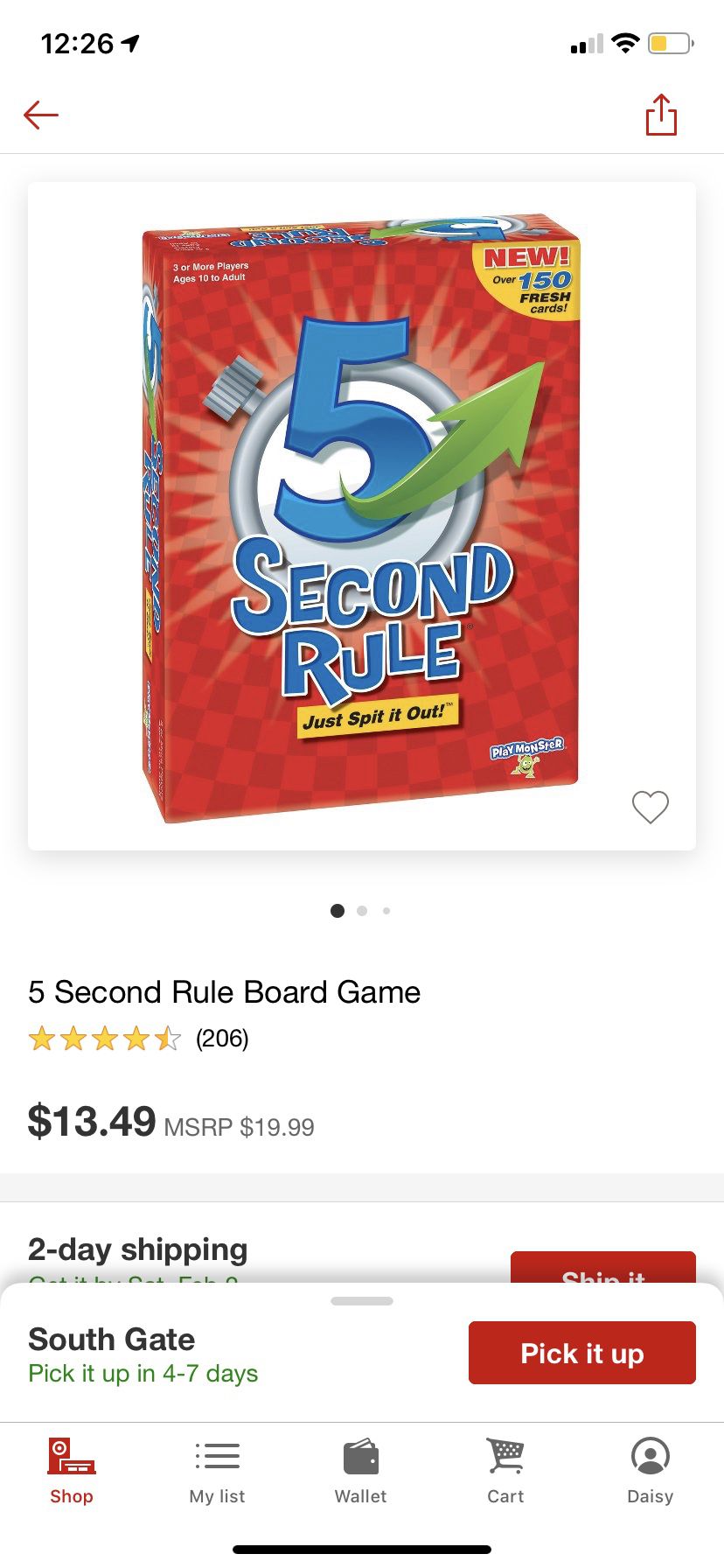 5 Second Rule Board Game (NEW)