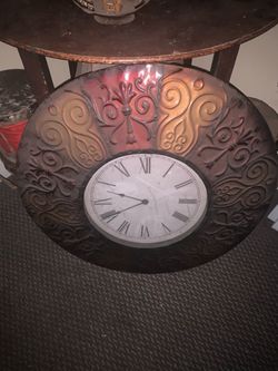 Decorative Metal Bowl Clock