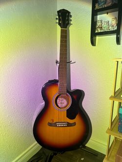 Acoustic-Electric guitar in a sunburst finish