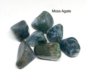 Moss Agate Genuine Stones 7pcs 72g Total