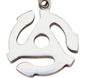 Music Jewelry 45 Adapter Pendant 1.25" Sterling Silver