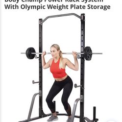Power Rack System With Olympic Weight Plate Storage