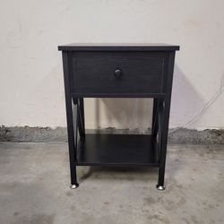 Nightstand End Table Side Table with Drawer 11.8"D x 15.8"W x 21.7"H