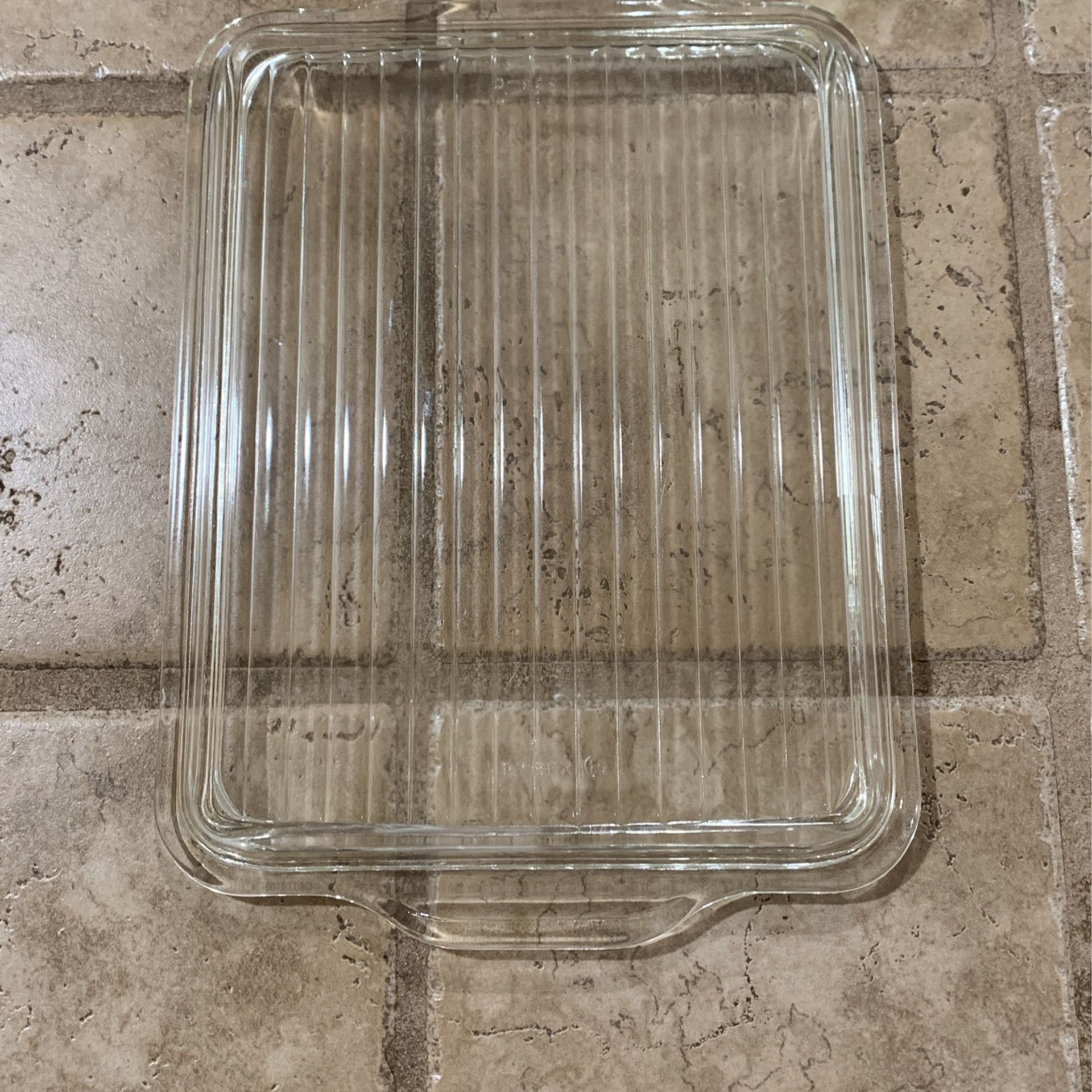 VINTAGE Pyrex 503-C Clear Glass Ribbed Refrigerator Dish Lid, LID ONLY.