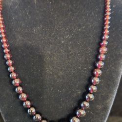 Genuine Graduated Garnet Bead N.K.
