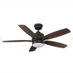 Home Decorators Collection Fawndale 46 in. Indoor Integrated LED Bronze Ceiling Fan - New
