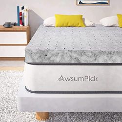 AwsumPick 3 Inch Twin XL Memory Foam Mattress Topper, Charcoal Infused Mattresses Pad for College Dorm, Soft Extra Long Twin Bed Toppers, CertiPUR-US 