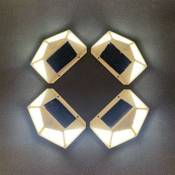 Pack of 4 - 100 LED 270 degrees Solar Light Motion Light Sensor Outdoor Waterproof Garden Yard Patio Lamp WHITE
