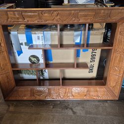 Vintage Carved Wood Shadow Box 