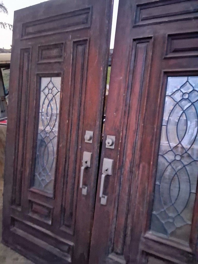 Walnut Double Doors Solid Wood Each Door 80x36 Both Doors 275