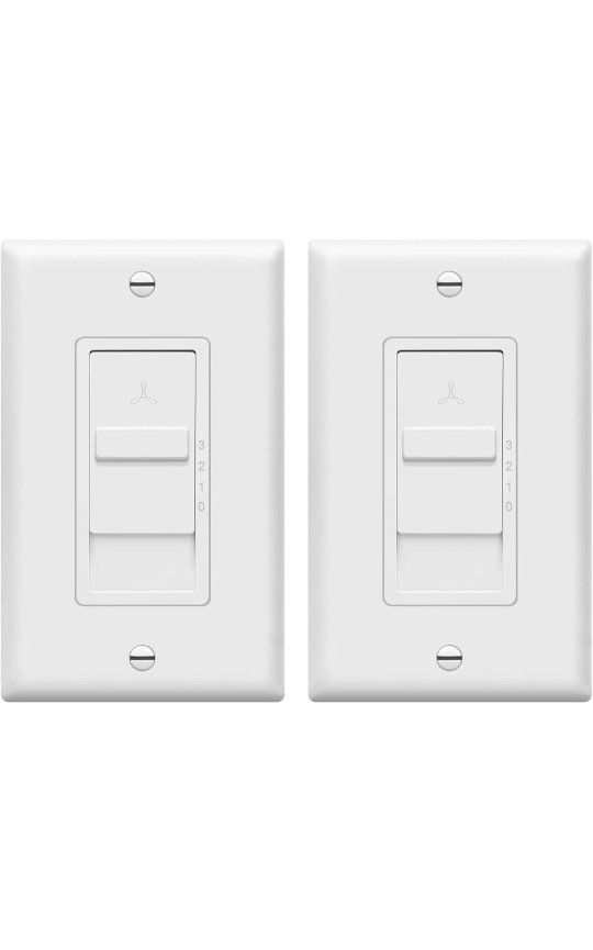 2 Pack TOPGREENER Kalide Fan 3 Speed Control Switch,