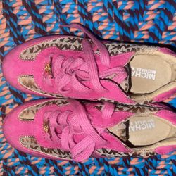 MK Pink & Gold Shoes Girls Size 2 Michael Kors 