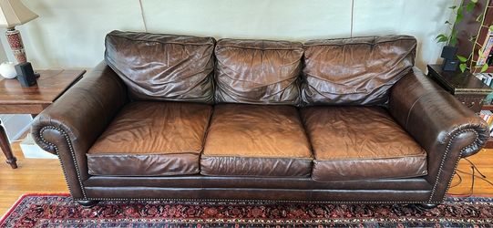 Genuine Leather Couch Sofa