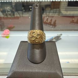 10k yellow gold nugget ring