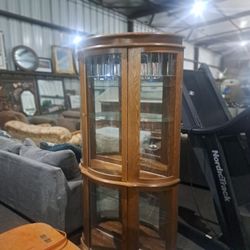 Curved Glass Curio Cabinet 