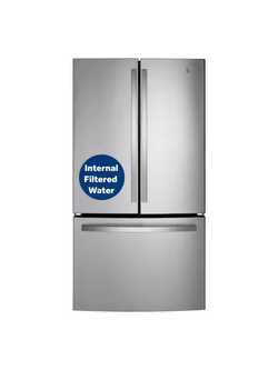 GE - 27 cu. ft. French Door Refrigerator in Fingerprint Resistant Stainless with Internal Dispenser, ENERGY STAR
