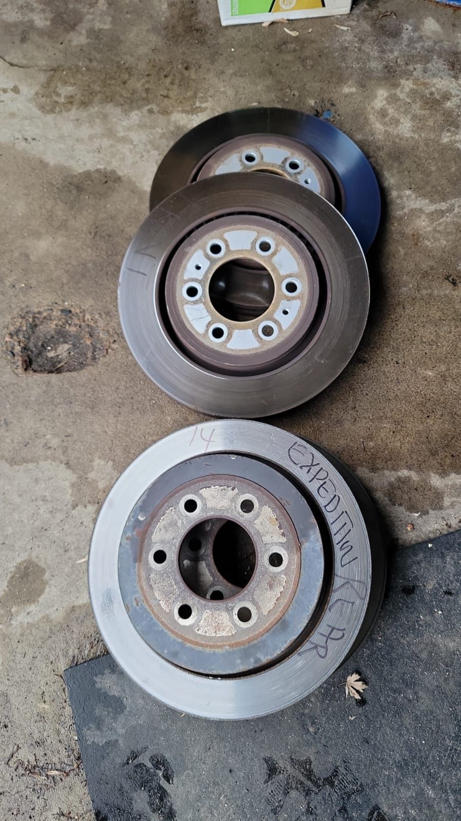 Two Front and Two Rear Brake Rotors from 2014 Ford Expedition