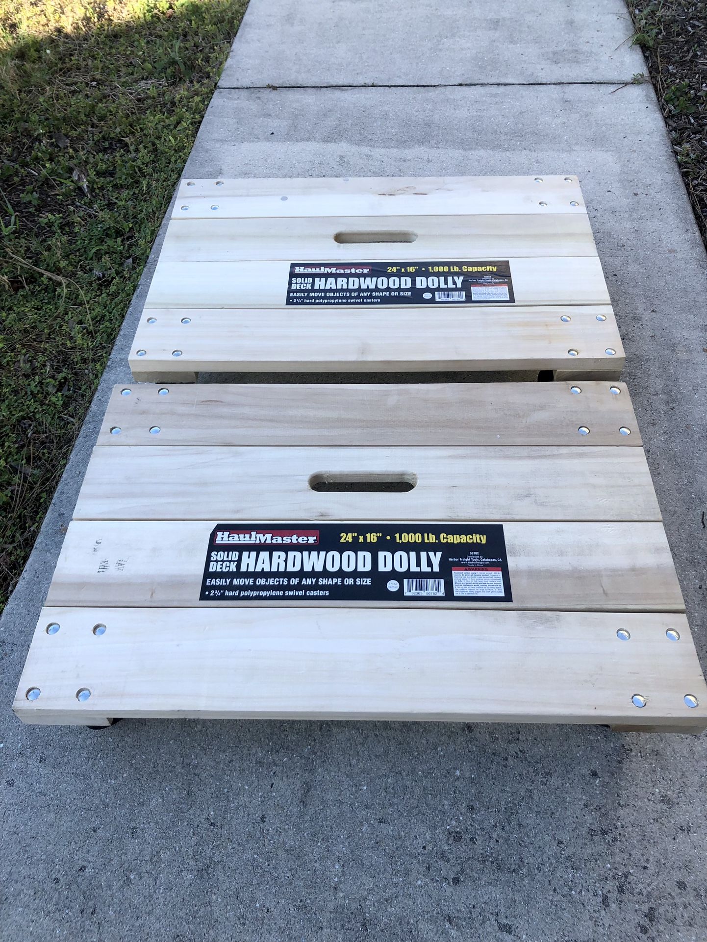 2 (two) Haul-Master Wooden Dollys