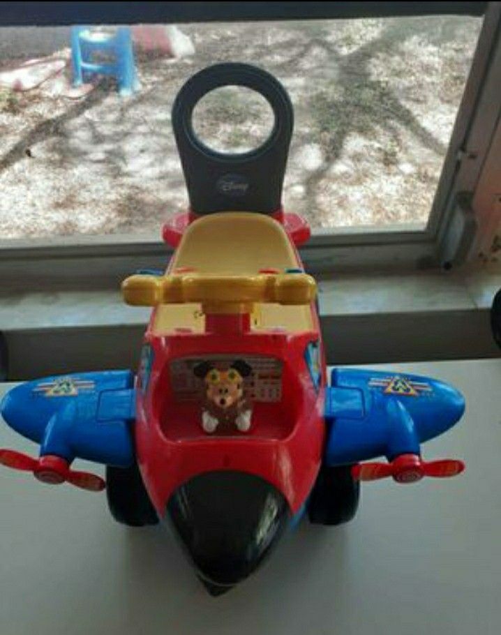 Disney Mickey Mouse ride-on airplane toy