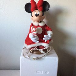 Disney Santa's Best Mini Mouse Animated Motionette Candy Cane Mickey Unlimited 22”
