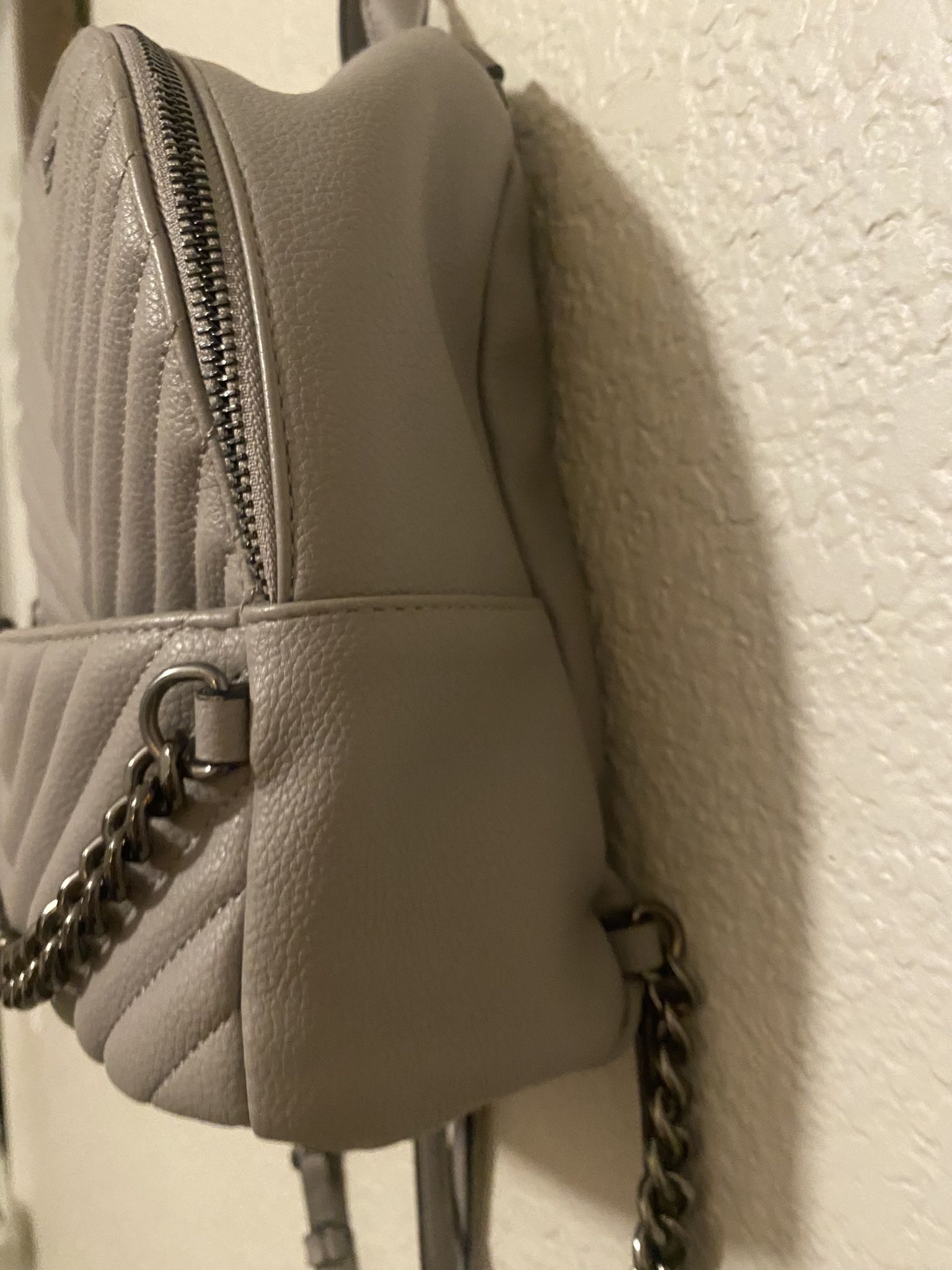 Victoria Secret Pebbled V-Quilt Small City Mini Backpack.