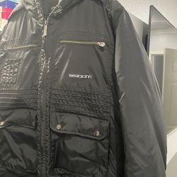 Lg / Black /Sean John Bomber Jacket / Excellent Condion 