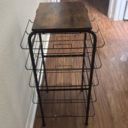 Luxury Modern Industrial  6- Tier Storage Rack with Wood Top – Space-Saving Organizer