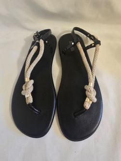 Michael Kors knotted Rope Flat Sandals size 10 M