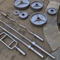 Full Weight Set - Plates + Bars 