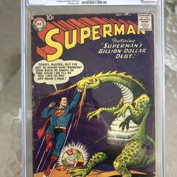 Superman #114 (1957) CGC 2.0 — Superman Vs. Dragon Cover By Al Plastino; Binder