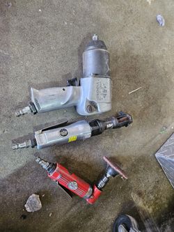 Air Tools With Metal Toolbox